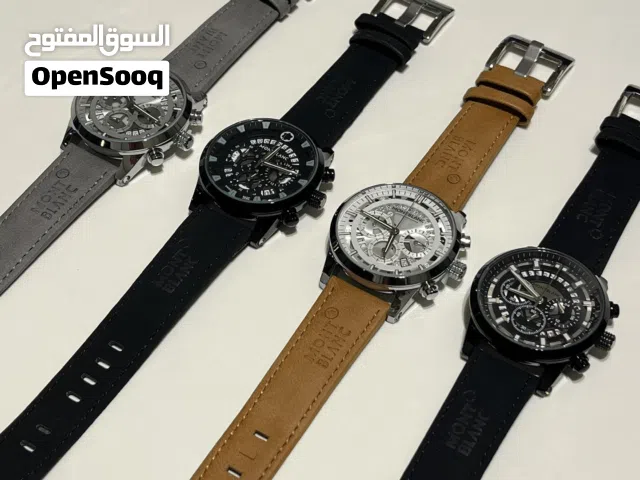 ساعة مونت بلانك بالسير الجلد .. هيبة على المعصم