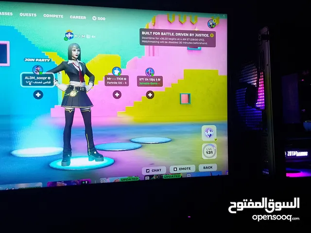 بي سي للبيع يشغل جميع الالعاب بجوده عاليه و رهيبه و البي سي ممتاز الالعاب الحديثه مثل كود و فورت و .