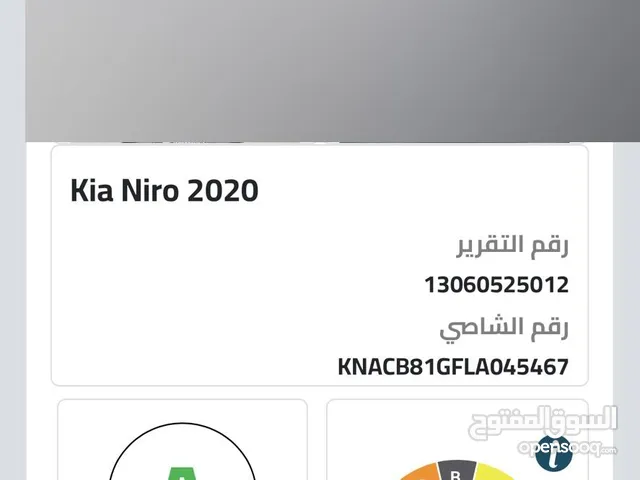 كيا نيرو كهرباء 2020 اتو سكور A فحص 7 جيد ولا ملاحظه ماشي 32 الف كيلو