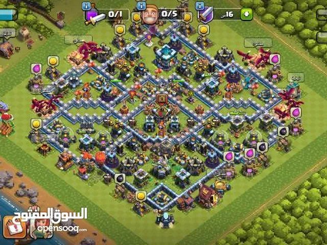حساب كلاش اوف كلاش 13 ماكس