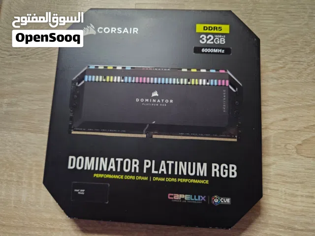 CORSAIR Dominator Platinum RGB DDR5 RAM 32GB (2x16GB) 6000MHz CL30 Intel XMP iCUE