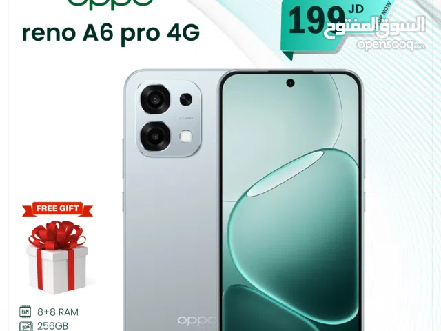 هاتف أوبو A6 pro 4G جديد أسود بسعة 256 جيجابايت