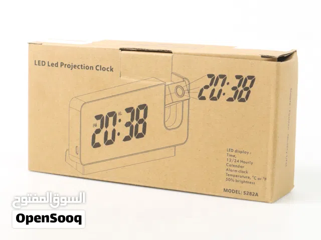 Brand New White LED Projection Alarm Clock (Model S282A)
