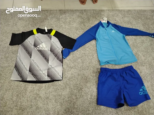 Adidas swimming set with Adidas sport t-shirt. (kids)