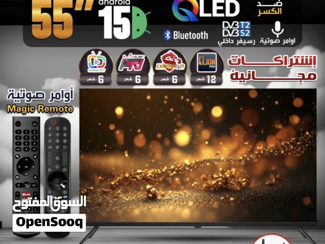 شاشه جنرال فيو 55 انش ضد الكسر  Smart 4k  مع قاعده جداريه  شامل توصيل مجانا