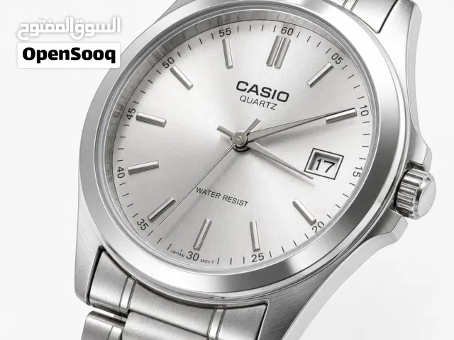 ساعة CASIO  مستعملة بحالة الجديد ، ستانلس رسمية وراقية