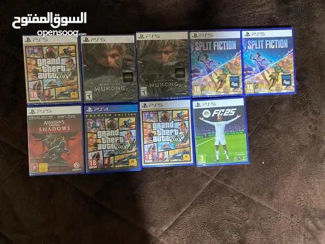 العاب بلاستيشن 4 و5 للبيع او البدل مع فرقية
