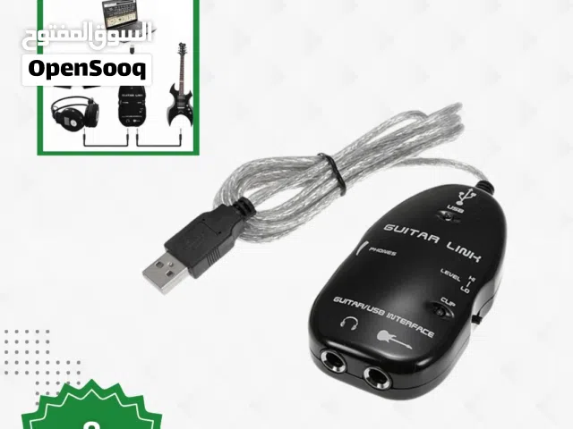 USB Guitar Link Cable Guitar to USB Interface Cable Link Audio for PC Recording Adapter