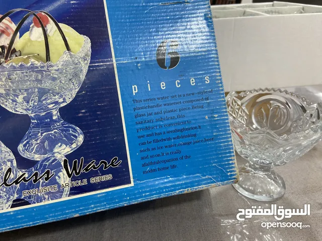 6 pcs glass ware unused for sale