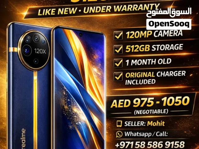 Realme 12 Pro 5G 512GB Like New Warranty Charger AED 975 Negotiable