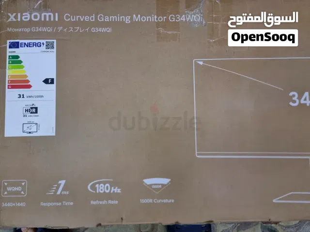 Xiaomi 34 Curved Gaming Monitor G34WQi (3440x1440, 180Hz) - Brand New in Box