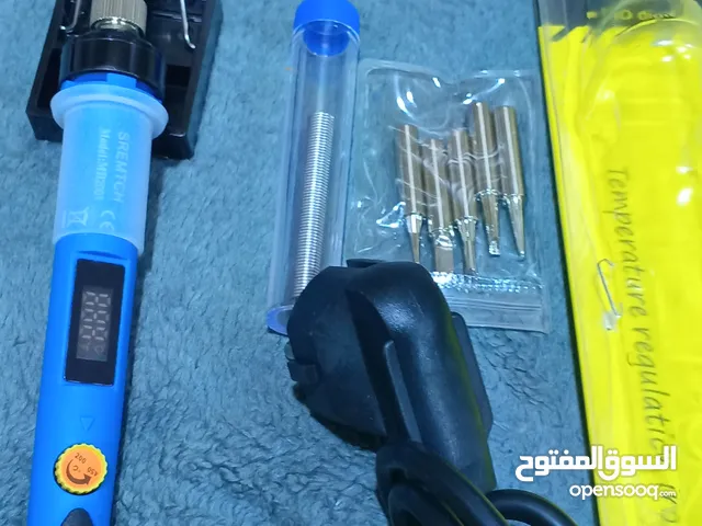 كاوية لحيم صولدر أوربية غير مستخدم مع كافة ملحقاتة من رؤوس لحيم عدد خمسة مع مادة اللحيم مع قاعدة