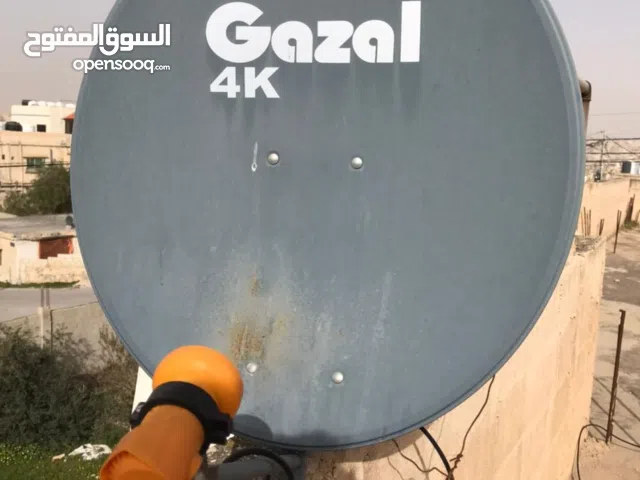 صحن ستالايت غزال 4k مستعمل 60 سم + لاقط مخرج + سلك طويل
