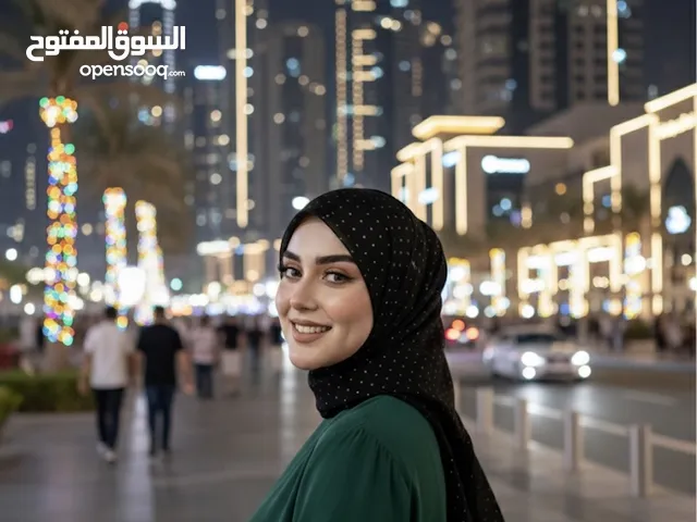 Women's Scarf Black Golden  Stone Hijab