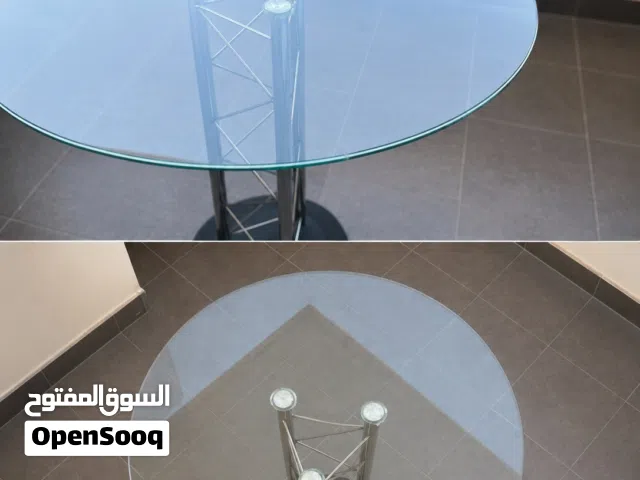 Big Elegant Round Glass Table – Modern Indoor & Outdoor Style
