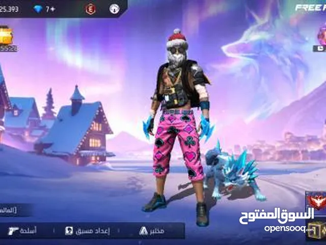 حساب فري فاير اسطوري للبيع مقابل جواهر 3000 جوهرة