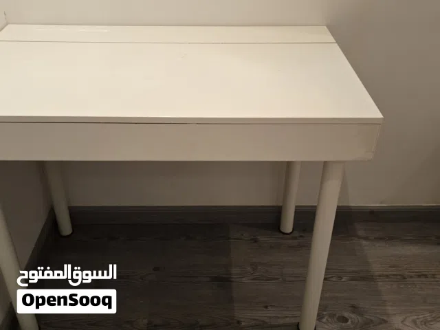 مكتب عمل أو دراسة ابيض من ايكيا white Ikea desk