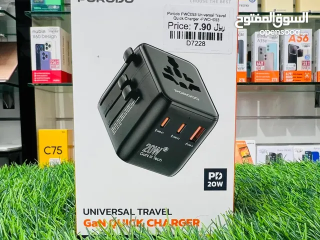 PORODO UNIVERSAL TRAVEL GAN QUICK CHARGER PD20W