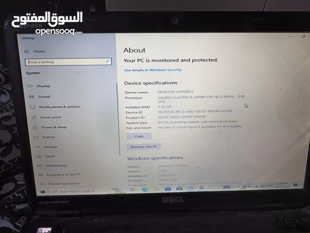 السلام عليكم لابتوب ديل مستعمل اقره الوصف ضروري