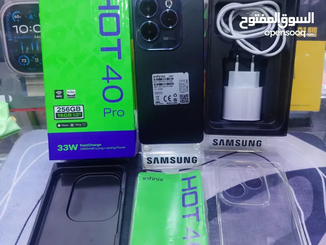 اخو الجديد  Hot 40 pro 256g 16ram كامل اغراضة الاصلية