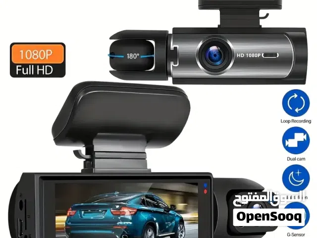 شاشة تسجيل قيادة السيارة شينغوودا بعدسة مزدوجة، كاميرا أمامية وكاميرا داخل السيارة