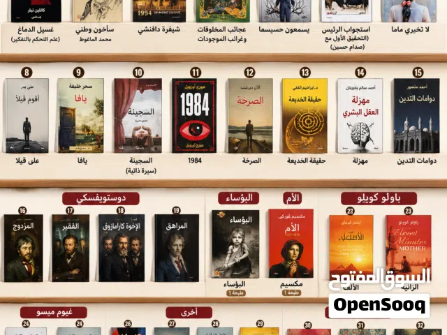 مجموعة كتب أدبية وفكرية بحالة الوكالة للبيع