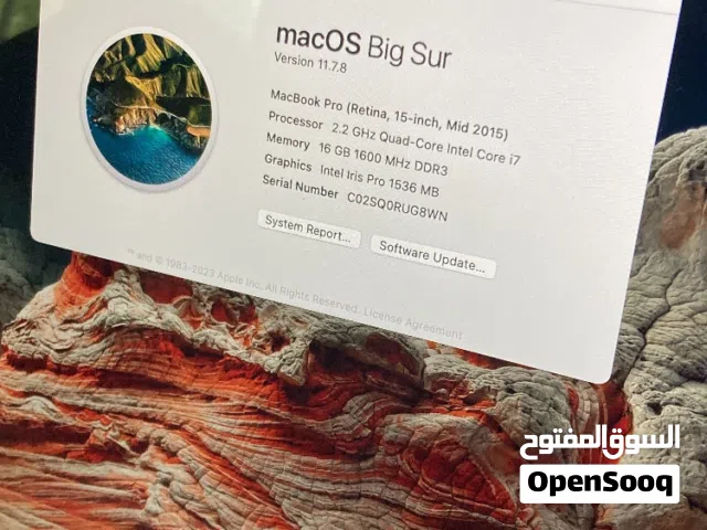MacBook Pro 2015 - Perfect Condition السعر قابل للتفاوض
