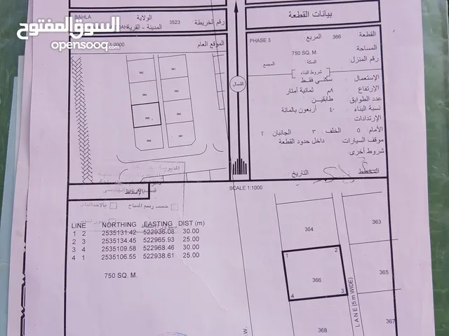 ارض سكنية للبيع في جبرين 3 مساحة 750