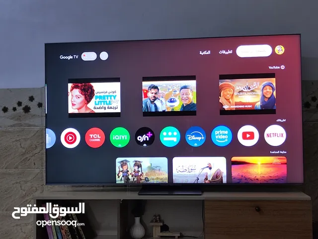 TCL C8K premium Qled meni led 75 مستخدمة ايام فقط كاملة بحالة الجديد inch