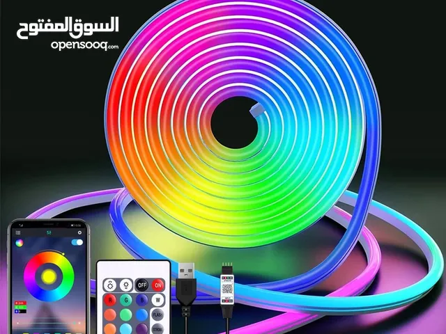 التوصيل الى باب الدار: Led neon Rgb- شريط ليد +ريموت تحكم