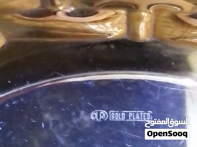صحن شكل برنيطه مطلي ذهب