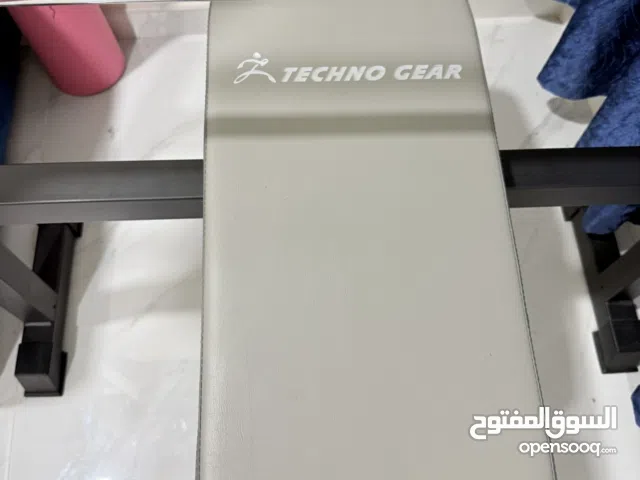 TECHNO GEAR BENCH + extensions + 50kg weights barbell + collar