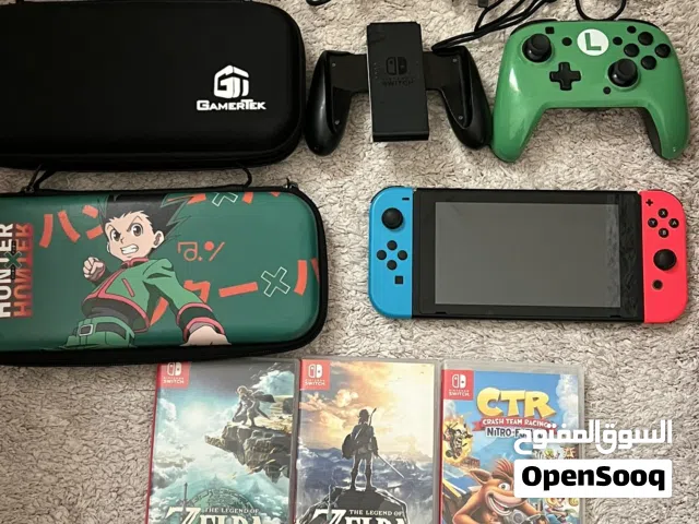 Original Nintendo Switch 2017 (Used) with accessories and 3 games
