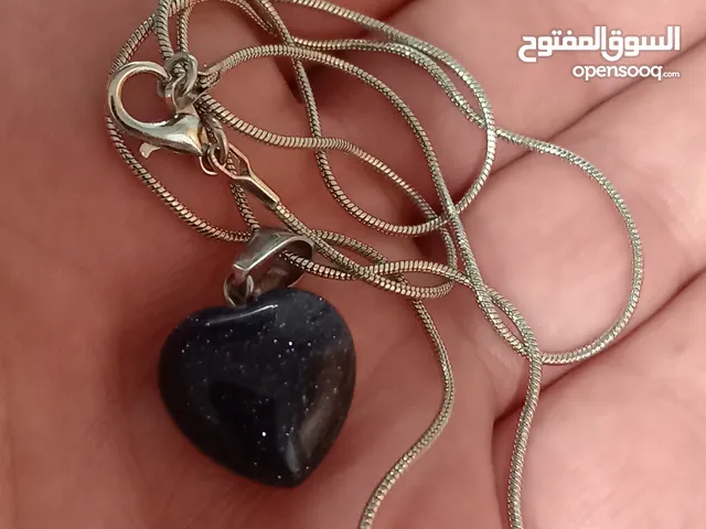 حجر كريم اسود فضه Blue Goldstone