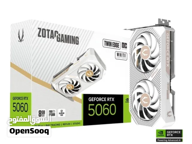 كرت شاشة 5060 Zotac Gaming GeForce RTX Twin Edge OC White Edition باللون الأبيض