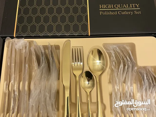 Stainless steel cutlery set 24pcs - gold
