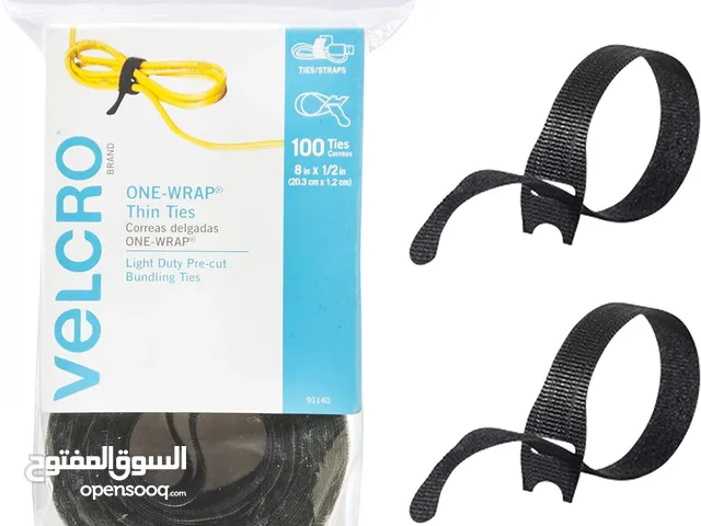 Cable Ties, 100Pk, 8 x 1/2" Black Cord Organization Straps, Thin Pre-Cut Design, Wire Management for
