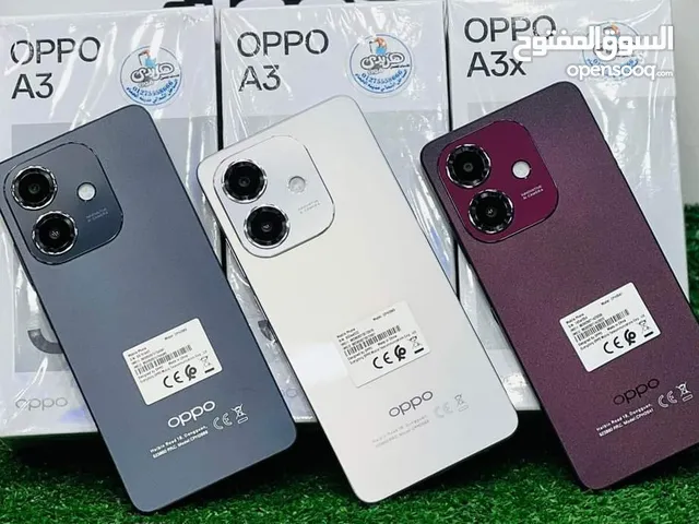 جهاز جديد بالكرتونة oppo A3X رام 8 جيجا 128 مكفول سنة متوفر توصيل