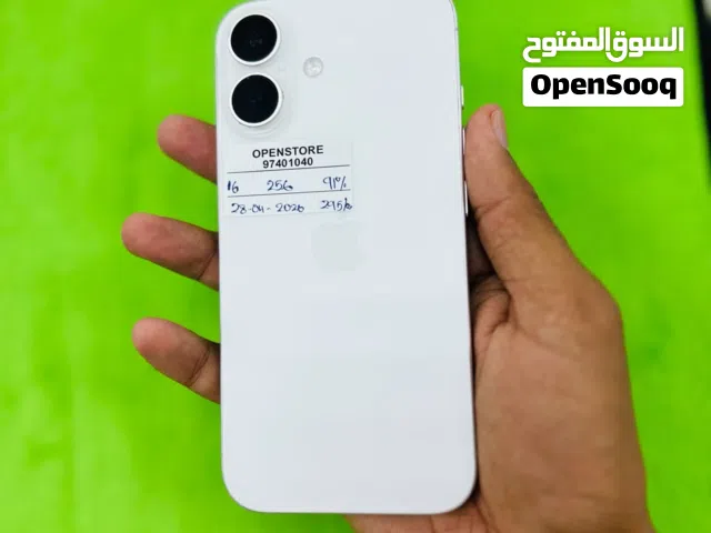 iPhone 16 - 256 GB - 91% Battery life - Good phone - white colour