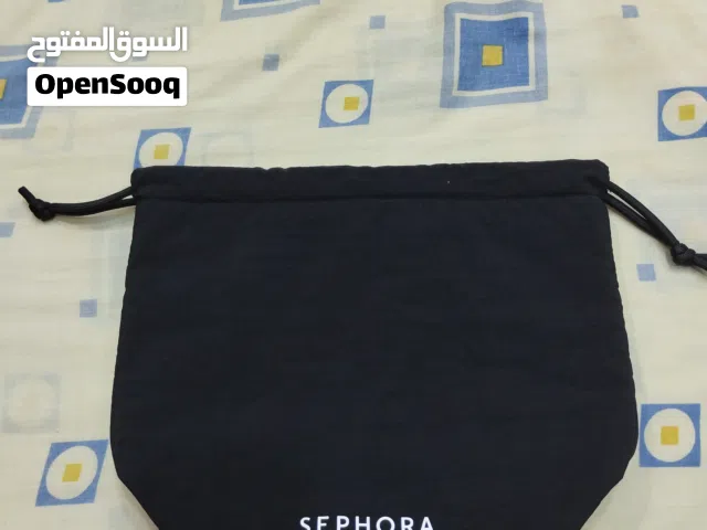 Authentic Sephora Black Drawstring Pouch – Travel Makeup Bag, Premium Storage, Limited Stock.