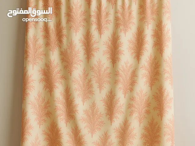 ستارة قماش ثقيل بنقشة زهرية مميزة - تصميم فاخر وكمية محدودة