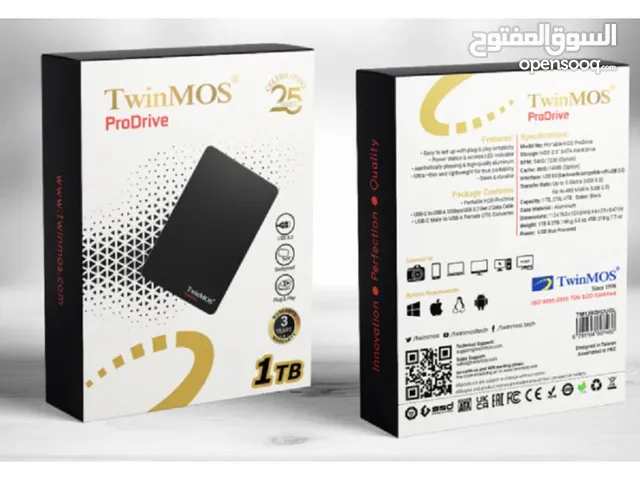 هاردسك خارجي 1 تيرا تايواني TwinMOS 1TB USB3.0 TM1000GPD