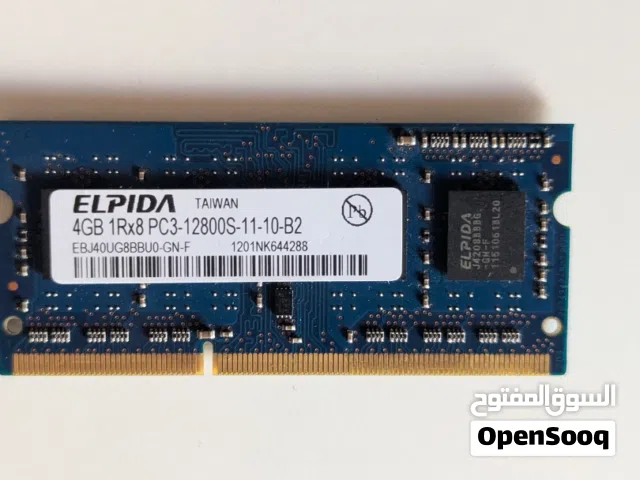 رام لابتوب 4GB DDR3 بحالة الجديد