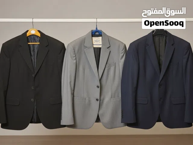 7x Men’s Suit Jackets / Blazers – Size L – Black, Grey, Navy – Like New