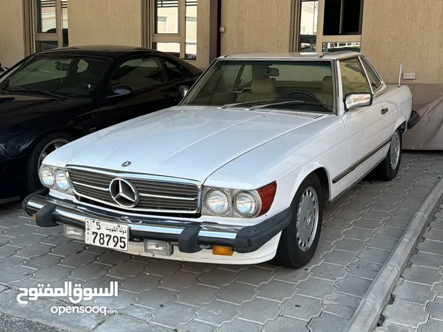 مرسيدس 560 SL موديل 1988 مكيف شغال و الكشف موجود بحالة ممتازة