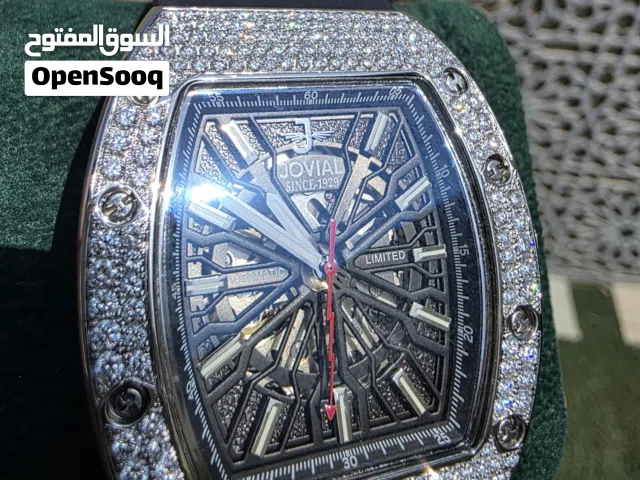 ساعة جوفيال سويسريه كأنها ريتشارد ميل اصليه  222  قطعة ألماس تاريخ الشراء  2026 / 3 / 8 .. لم تلبس