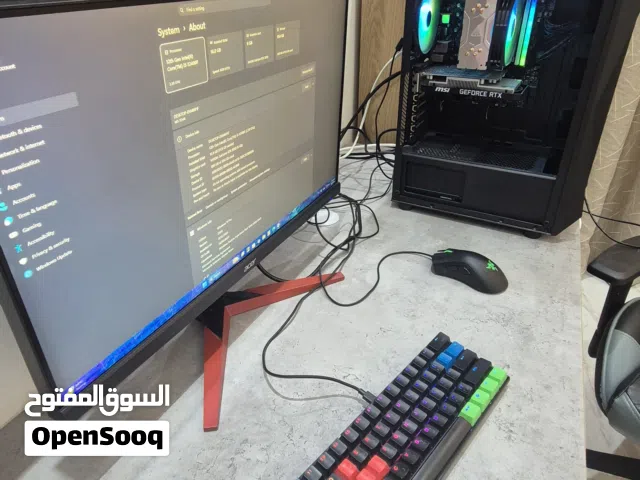 Black gaming pc setup included