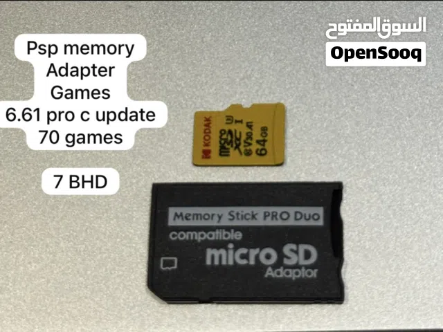 ميموري 64 جيجا ممتلئة ب 70 لعبة PSP