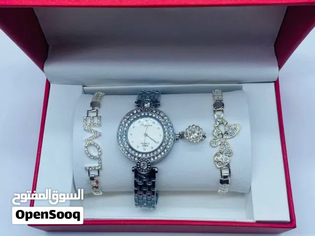 بكج ساعات نسائيه وسوارين وخاتم