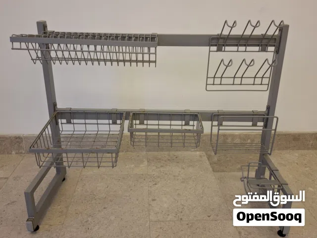 حامل مطبخ معدني قابل للتعديل للبيع – مستعمل بحالة جيدة Adjustable Metal Kitchen Rack
